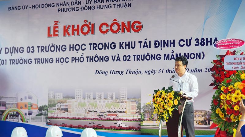 Khởi công xây dựng 3 công trình trường học phường Đông Hưng Thuận, TPHCM