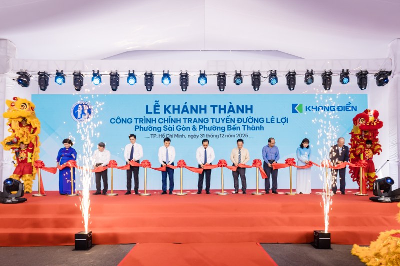 Công ty Khang Điền khánh thành công trình chỉnh trang tuyến đường Lê Lợi